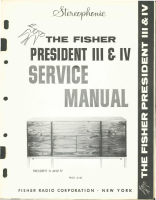 Fisher PRESIDENT-4 - Service Manual